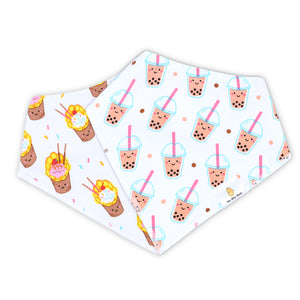 the wee bean boba and egg waffle bibs