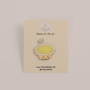 the wee bean cute egg tart enamel pin