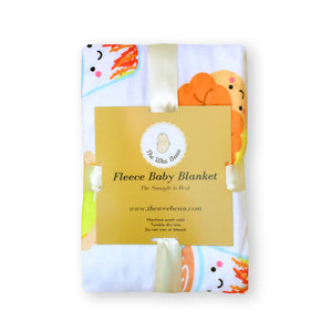 the wee bean minky fleece blanket in cha chaan teng packaged