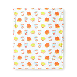 the wee bean minky fleece blanket in cha chaan teng