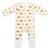the wee bean organic cotton and bamboo blend reversible zipper footed footie romper in dim sum