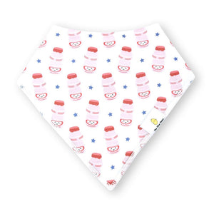 the wee bean organic cotton baby bandana bib yogurt drink yakult 